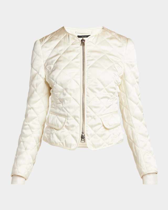 Quilted Silk Zip Jacket